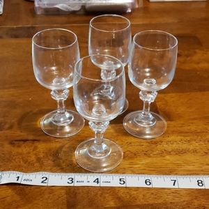 4 vintage Crystal cordial glasses